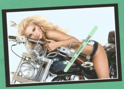 Found PHOTO of Sexy Young Beautiful Pretty Girl on Motorcycle Harley Davidson ??