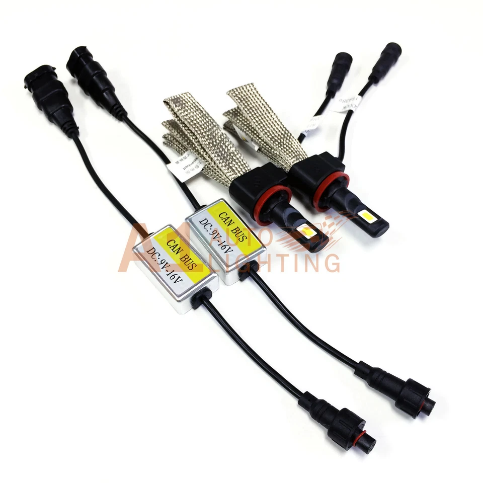 NUEVO Kit de faros LED Canbus H11 H9 H8 30W sin ventilador 6000K bombillas blancas xenón Foto 2 de 4