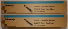 2 Sealed Tektronix 016-1679-00 Cyan Toner Cartridges Xerox Phaser 780