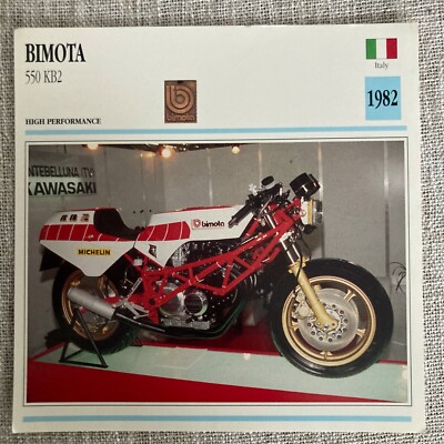 Bimota 550 KB2 1982 Italy Edito Service Atlas Motorcycle Card