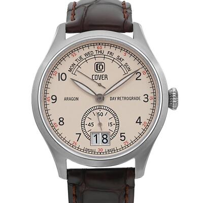 Cover Aragon 44mm Stainless Steel Cream Dial Quartz Men 