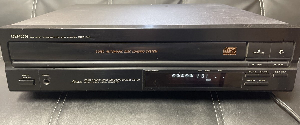 Denon DCM-340 CD Changer 5 Compact Disc Player Works Great | eBay