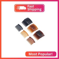 WBCBEC 18 Pieces Plastic Teeth Hair Combs Tortoise Side Comb Hair Accessories fo