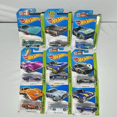 Hot Wheels HW Workshop Cars Lamborghini Veneno Zamac 2015 and More Lot of 9