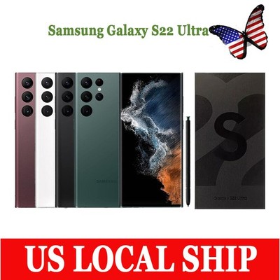 NEW-Sealed Samsung Galaxy S22 Ultra (5G) S908U 128GB Factory Unlocked Smartphone
