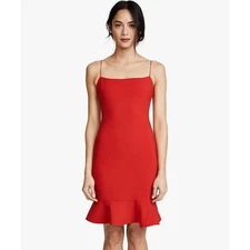LIKELY Banks Flounced Hem Slip Dress in Scarlet Mini Sleeveless Sheath 6 NWOT