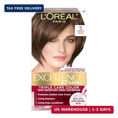 L'Oreal Paris Excellence Crème Permanent Hair Dye, Triple Care Hair Color with H