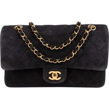 Chanel  Suede   Medium Double Flap Shoulder B...