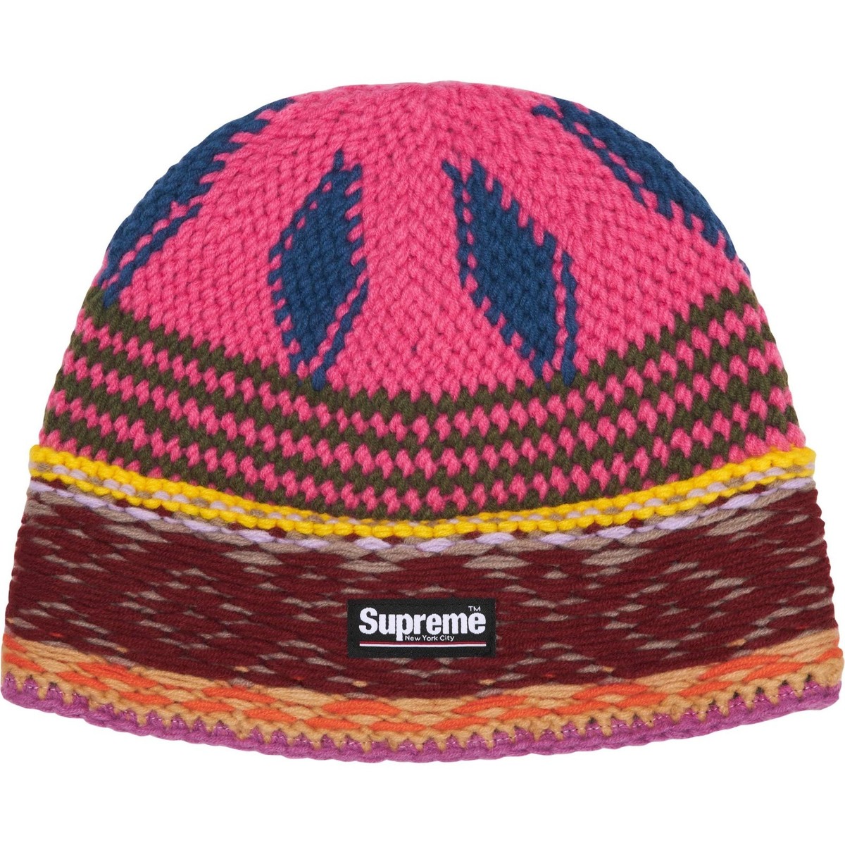Supreme Diamond Beanie Black Khaki Light Blue Pink 4colors FW25 | eBay