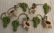 Llama & Cactus Wool Garlands 80” Each Sold As Lot Of 4   Not Used 1 day Shipping