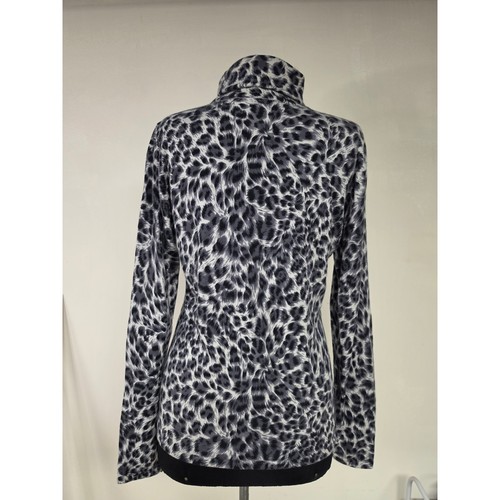 Neiman Marcus 100% Cashmere Leopard Print Turtleneck Sweater L Animal Print 0041