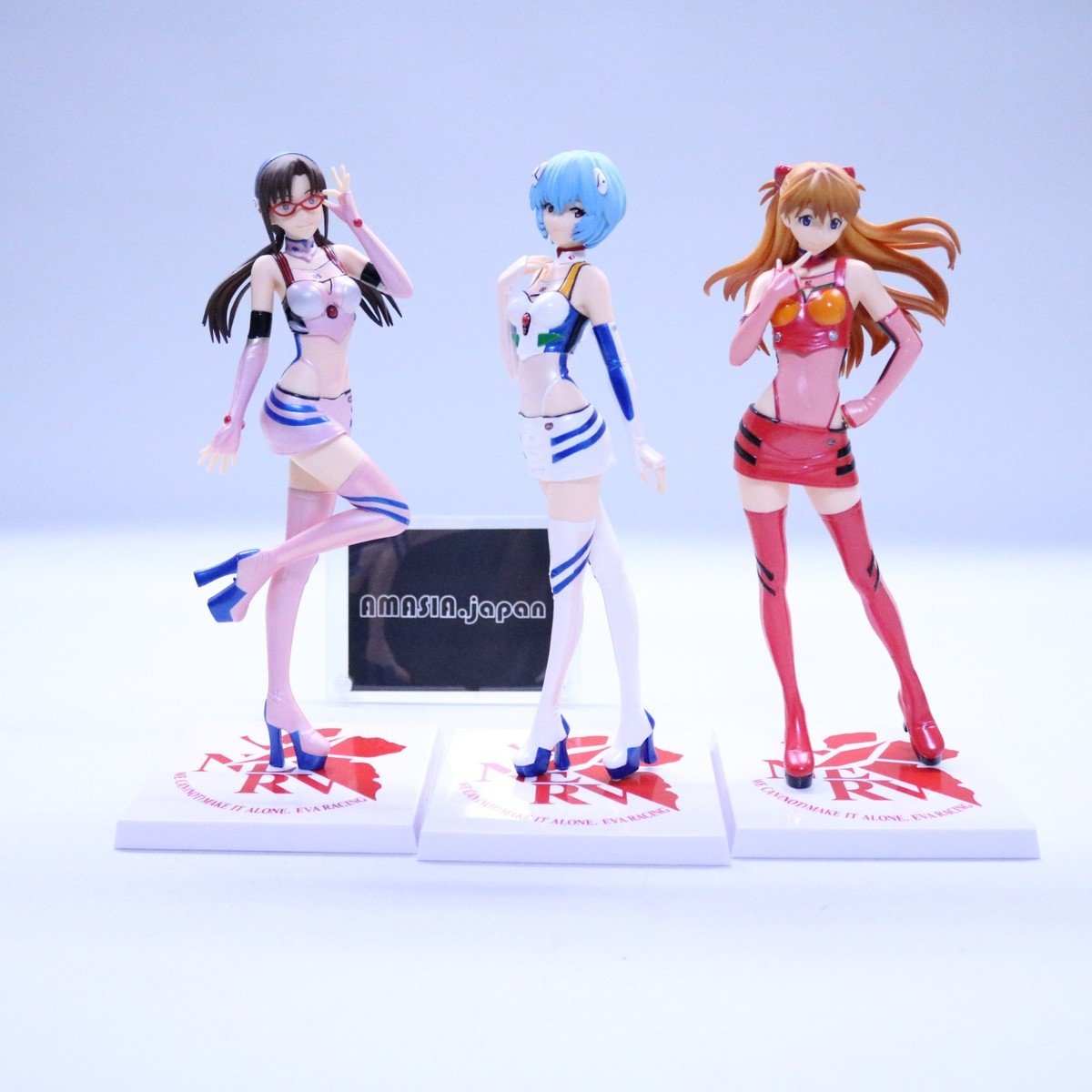 EVA RACING PREMIUM Q FIGURE 3体セット Evangelion Racing Asuka & Mari & Rei Premium RQ Figure Race Queen