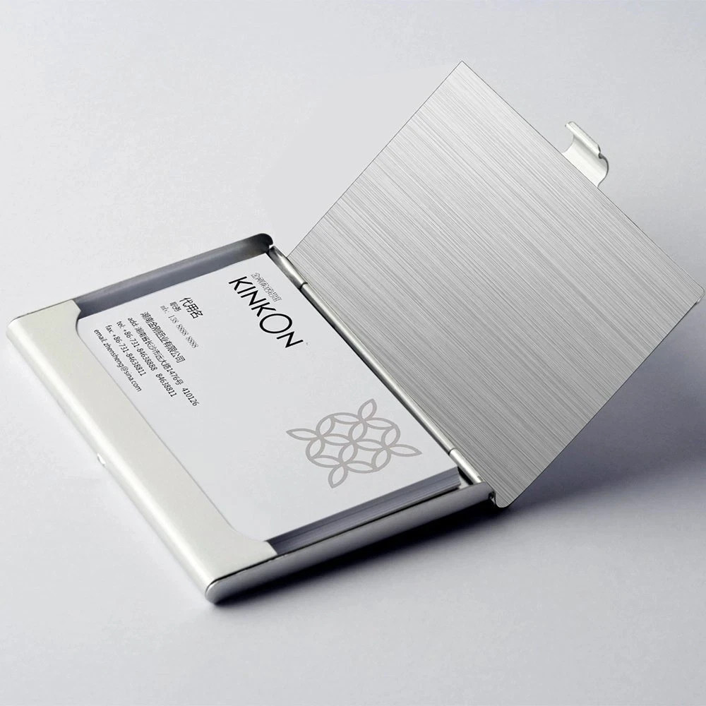 Stainless Steel Card Holder Case Pocket Metal Wallet for ID Credit Business Card