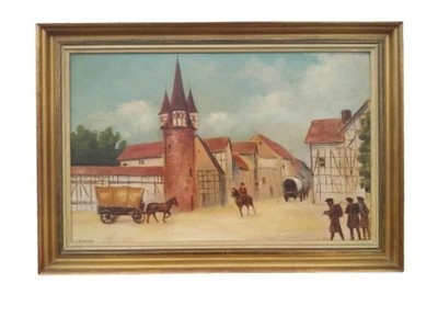 Otfried Bleeker   Ölbild auf Spanplatte   signiert   30,5 x 44 cm   im Rahmen
