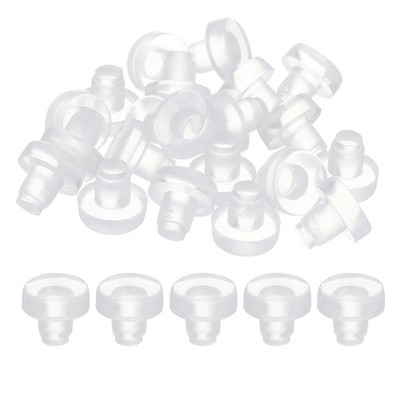 50Pcs Glass Table Top Bumpers with Stem, Clear Bumpers for 6mm/0.24'' Hole
