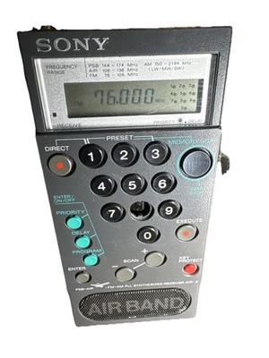 SONY AIR BAND ラジオ AIR-8 ジャンク品 SONY AIR8 RADIO RECEIVER AIR 108-136MHz AM 150-2194kHz FM 76