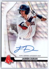2020 Bowman Sterling Prospect Auto Jarren Duran 051/125 Wave Refractor on Card