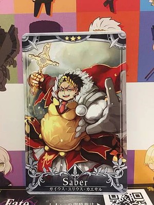Gaius Julius Caesar Stage 5 Saber Star 3 FGO Fate Grand Order Arcade Mint Card