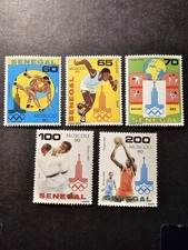 Stamp Senegal Olympic Games Moscow Russia No. 542/546 New ** Luxury MNH 1980