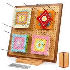 15.5" Foldable Crochet Blocking Board with 35 Stainless Steel Pegs - Upgrade ...