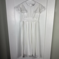 Grace Karin Girls White Formal Dress Size 11 Years First Communion Flower Girl