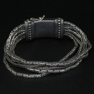 Sterling Silver SILPADA Byzantine Foxtail Chain 7.5" Heavy Bracelet 60g