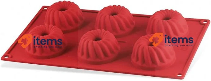 Dr.Oetker Kouglof Étain Flexxibel De Silicone 6 Tasses Mini Rouge 30 X 17.5 - Photo 1/1