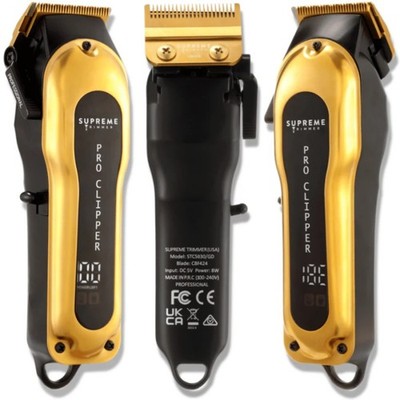 All Metal w Fade Blade | 300 Min Run Time Professional Clipper Set Cordless Bear