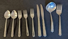 Oneida Deluxe Cherie Stainless Flatware Lot 9 Pieces