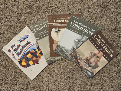 abeka 4th grade History student text, teacher keys, My State Notebook