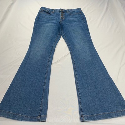 Sofia Jeans by Sofia Vergara Melisa Flare Medium Wash Button Fly Denim Jeans 10