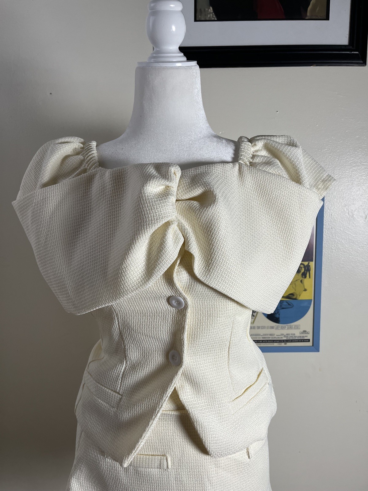 Vintage Bridal Matching Skirt Set, Custom 1980s, … - image 7