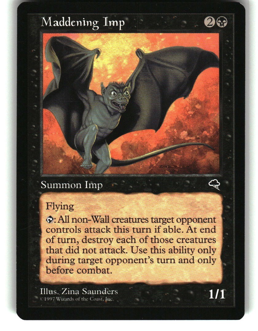 Magic the Gathering - Tempest Maddening Imp 143 Rare 1997
