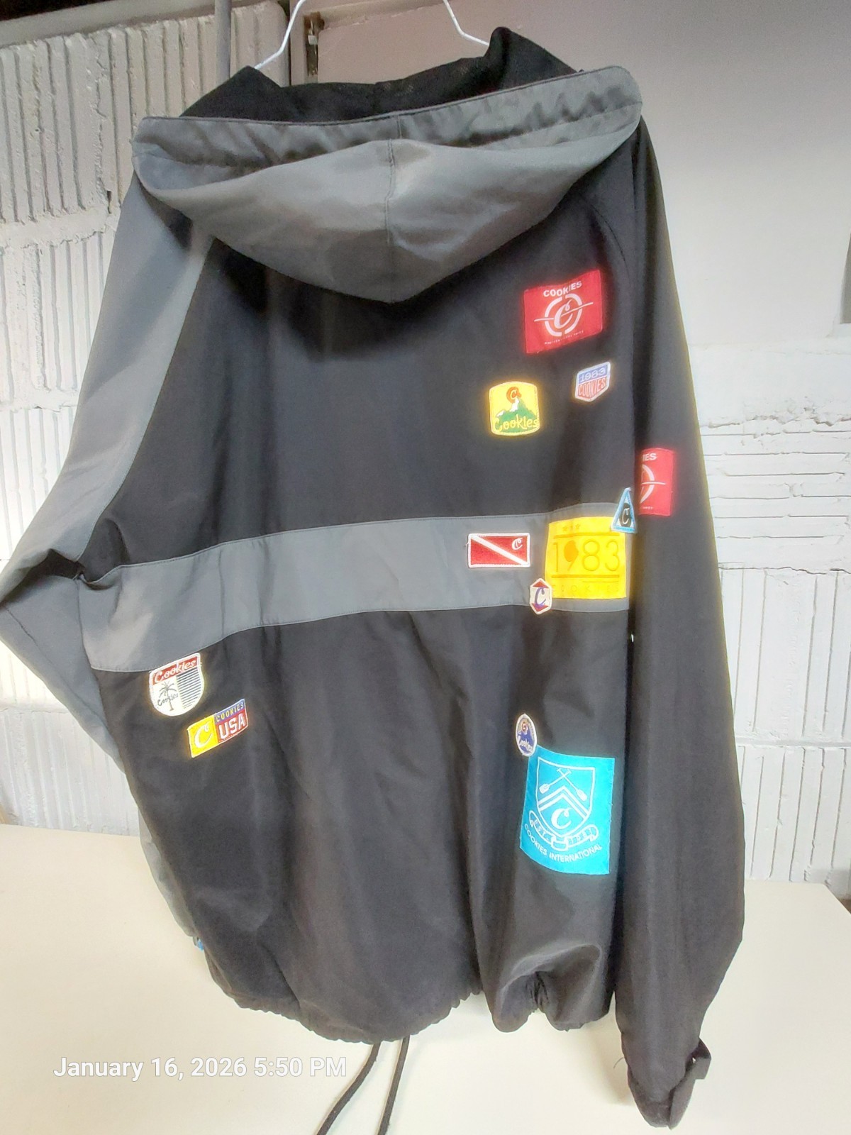 Cookies Men's Patchwork Windbreaker Polyester Jac… - image 5