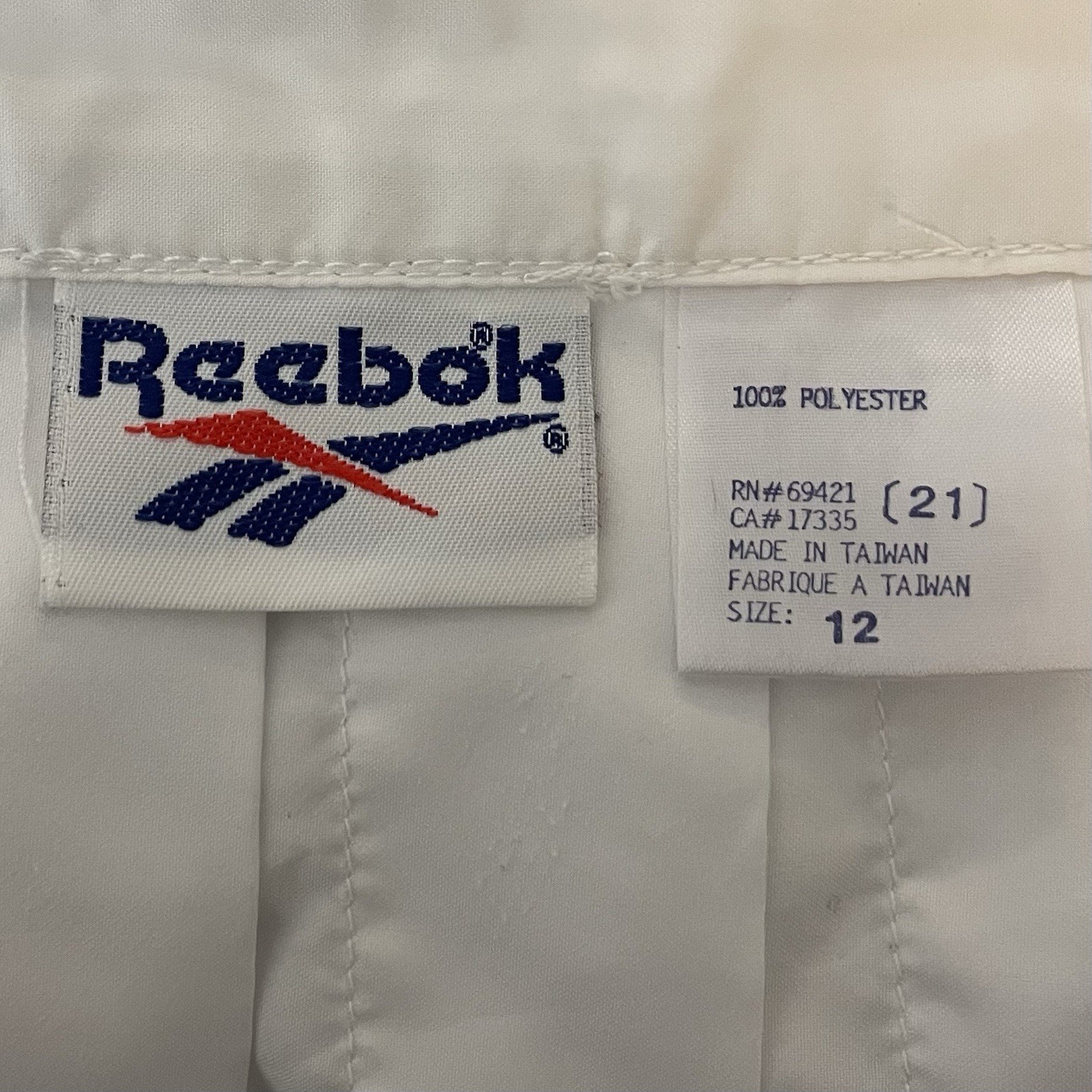 Reebok Pleated Skirt White Tennis Athletic Vintage 90's y2k Women's 12 Large thumbnail 3