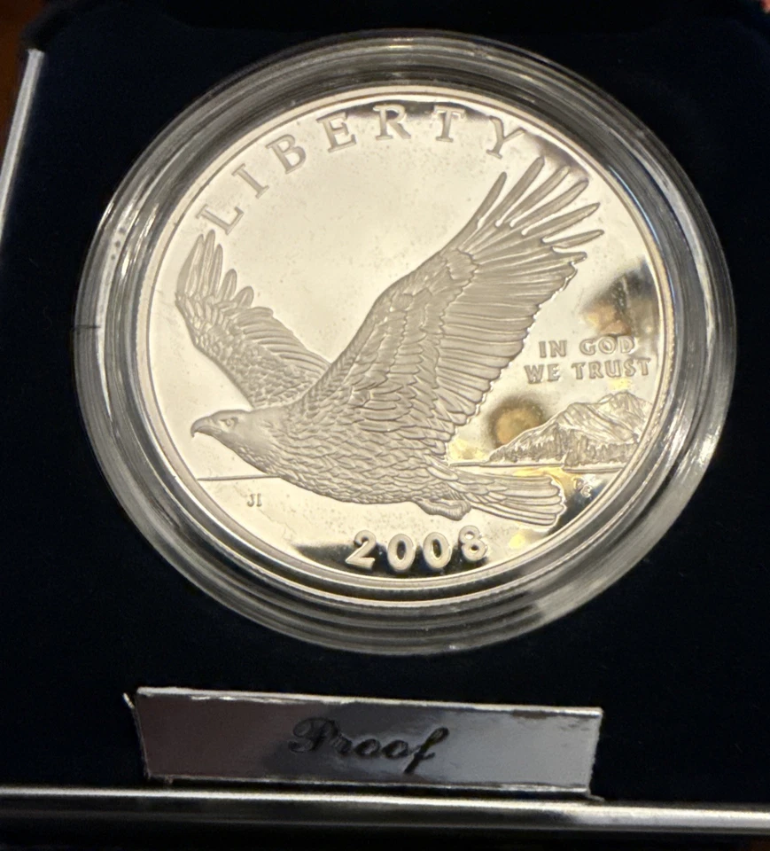 2008 Bald Eagle Commemorative Silver Dollar Proof  - Image 3 of 4