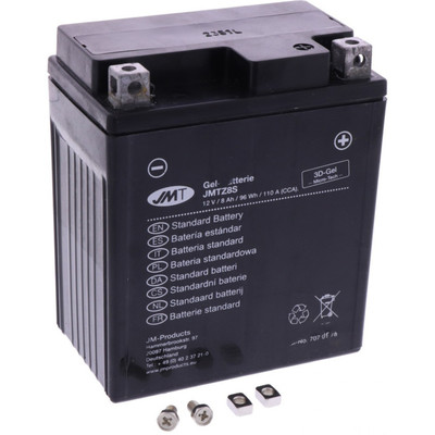 JMT YTZ8V Gel Motorrad-Batterie 12V wartungsfrei, 7Ah für: Honda