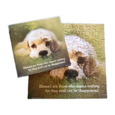 Springbok Mini Puzzle BLESSED ARE THOSE... Puppy Dog Jigsaw 195PZL7129 COMPLETE