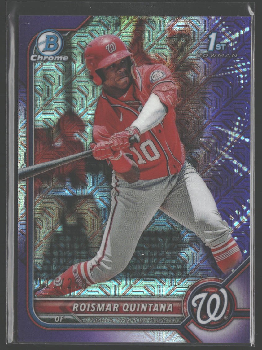 2022 Bowman Chrome #BCP-200 Yeison Morrobel Prospects Purple Refractor #/250
