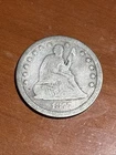 1877 CC Seated Liberty Quarter