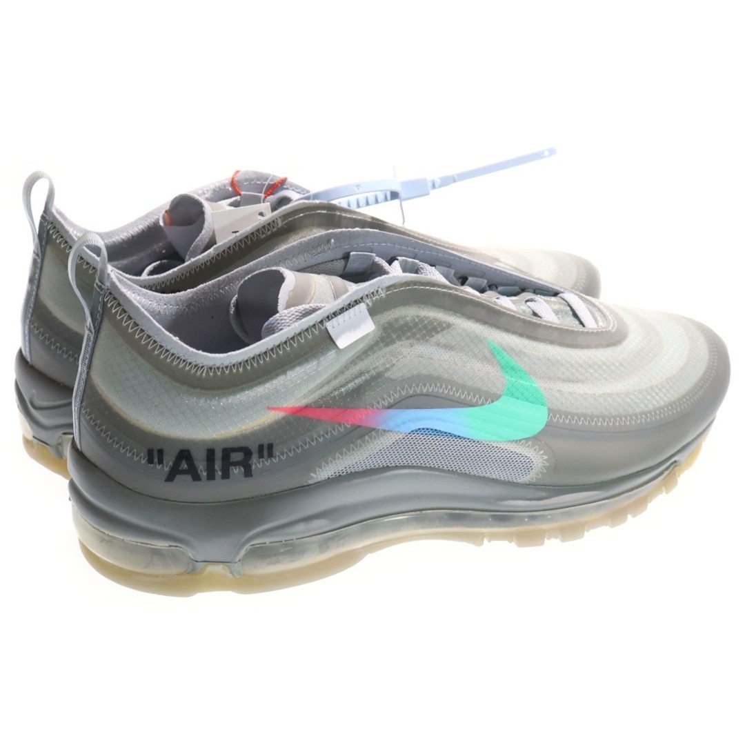 NIKE XOFF-WHITE THE 10 AIR MAX 97 OG OFF WHITE TEN LOW CUT SNEAKERS GREY Used 22 thumbnail 3