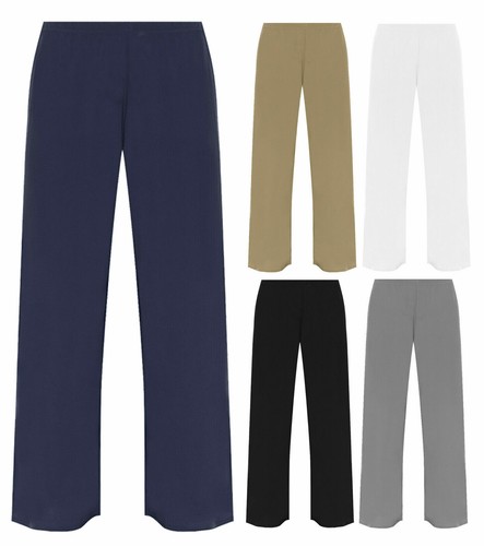 New Ladies ITY Wide Leg Casual Trousers 