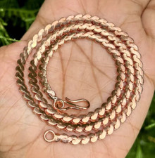 18 inch Pure Copper Serpentine Chain Necklace, Healing Copper Jewelry, Spiritual