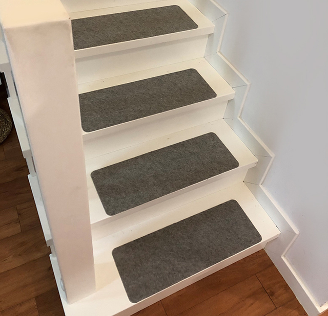 14Pcs Stair Tread Carpet Mats Self Adhesive Stair Mat NonSkid Stair Step Cover eBay