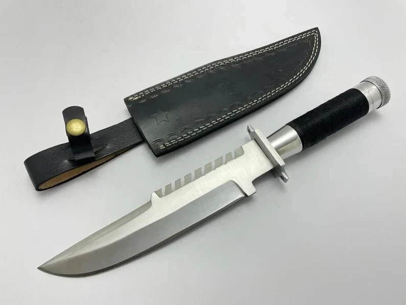 Handmade D2 steel Bowie Knife Beautiful Stainless Handle Included leather sheath