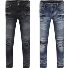 NEW MEN FASHION DENIM BIKER SLIM FIT JEANS