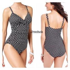 NWT Swim Solutions Cami One PC Tummy Control Waist Minimizer SZ 18 Swimsuit