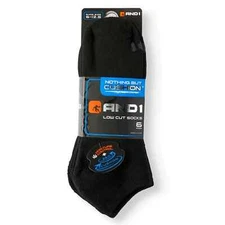 AND1® Men‘s Full Cushion Low Cut Socks  "ARCH~COMPRESSION~Reinforced Heel/Toe"
