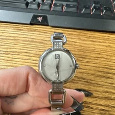 ESQ by Movado E5407 Diamonds SS White MOP Dial Bangle Bracelet Women's Watch