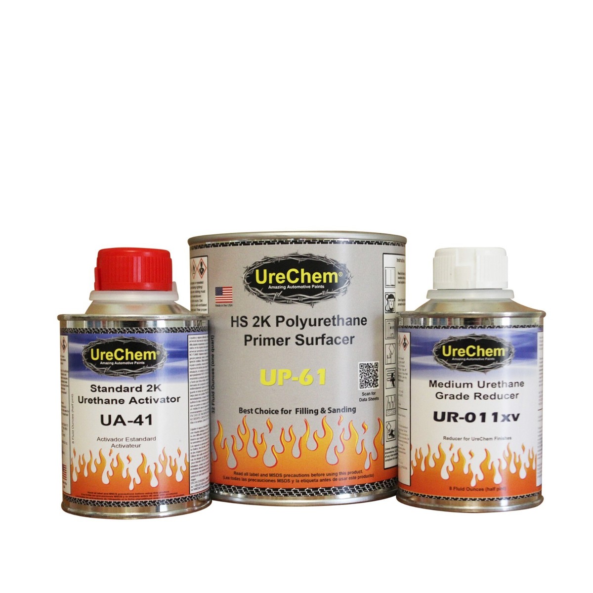 QUART Grey High Build DTM Polyurethane Primer Surfacer Kit
